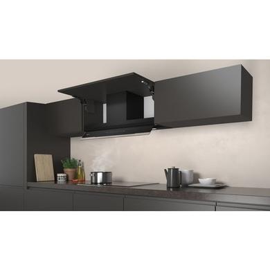 Refurbished N70 90cm Wide Integrated Cooker Hood With Fold-out Glass Deflector - Black