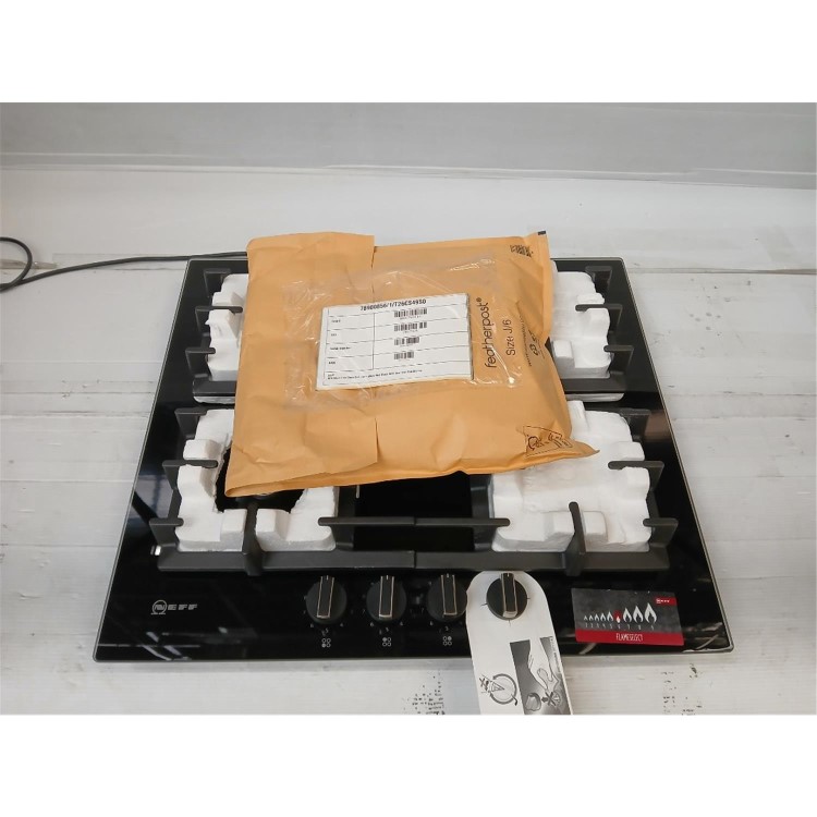 Refurbished Neff N70 Series 59cm 4 Zone Gas-on-glass Hob with Cast Iron Pan Stands