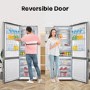 Hisense 495 Litre 60/40 Freestanding Fridge Freezer - Stainless Steel