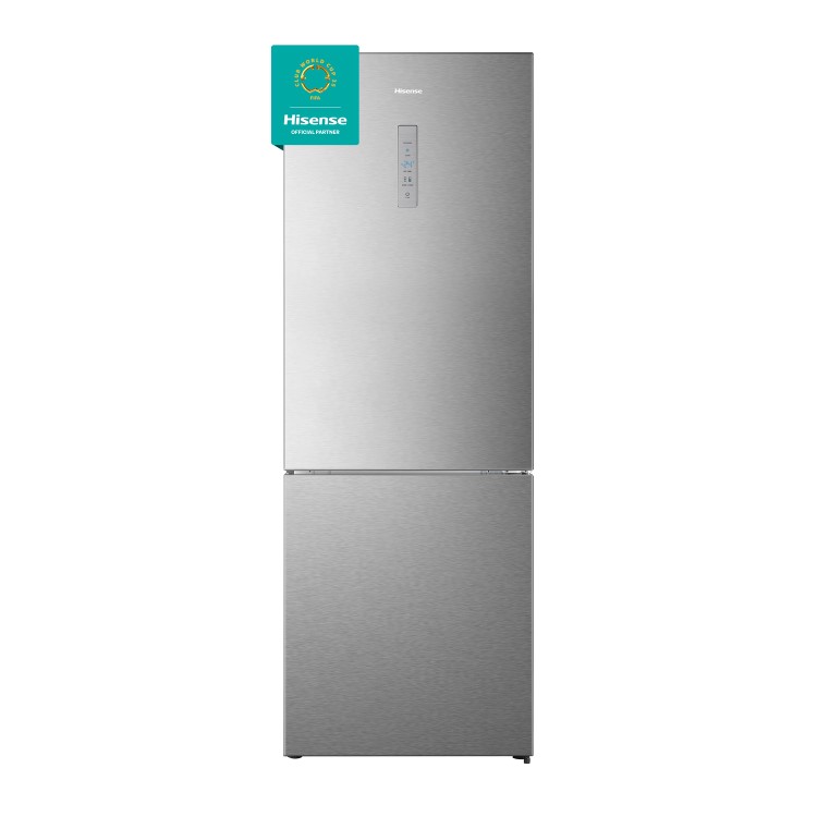 Hisense 495 Litre 60/40 Freestanding Fridge Freezer - Stainless Steel