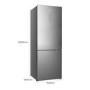 Hisense 495 Litre 60/40 Freestanding Fridge Freezer - Stainless Steel