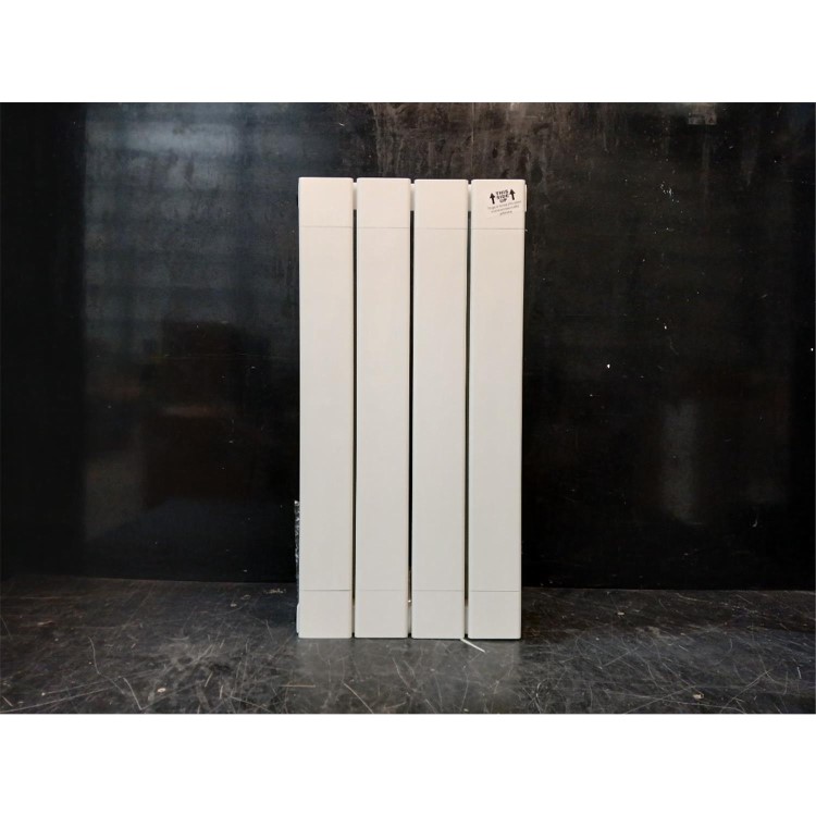 Eco Eleganza White Horizontal Flat Designer Aluminium Radiator 600x300mm Double Panel 1223 BTU