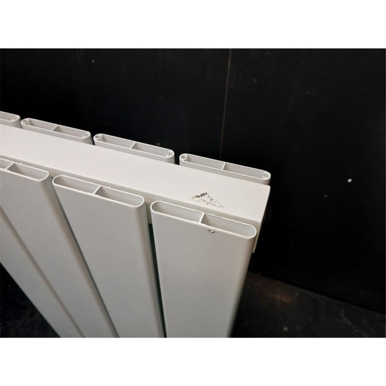 Eco Eleganza White Horizontal Flat Designer Aluminium Radiator 600x300mm Double Panel 1223 BTU