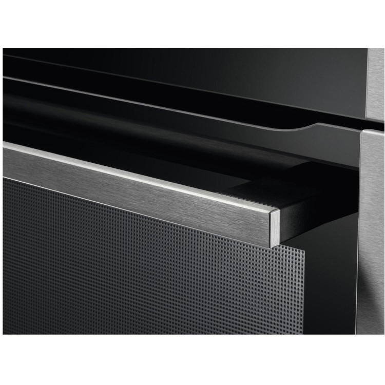 Refurbished AEG 6000 Series BPE556060M SteamBake 60cm Single Built In Electric Oven with Food Probe Stainless Steel
