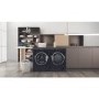 Refurbished Hotpoint AntiStain NSWM846BSUK Freestanding 8KG 1400 Spin Washing Machine Black