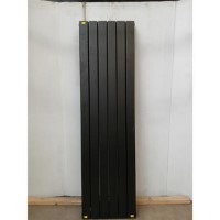 Refurbished - Eco Eleganza Midnight Black Vertical Flat Designer Aluminium Radiator 1600x450mm Double Panel 4049 BTU