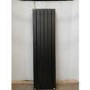Refurbished - Eco Eleganza Midnight Black Vertical Flat Designer Aluminium Radiator 1600x450mm Double Panel 4049 BTU