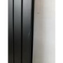 Refurbished - Eco Eleganza Midnight Black Vertical Flat Designer Aluminium Radiator 1600x450mm Double Panel 4049 BTU