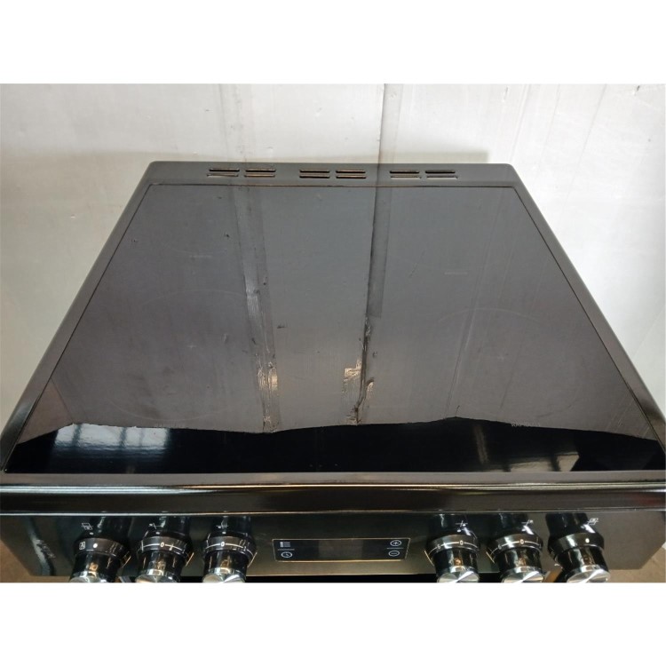 Refurbished Beko 60cm Double Oven Electric Cooker With Ceramic Hob And Programmable Timer Black