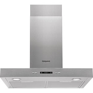 Refurbished Hotpoint PHBS67FLLIX 60cm Shelf Style Chimney Cooker Hood Stainless Steel