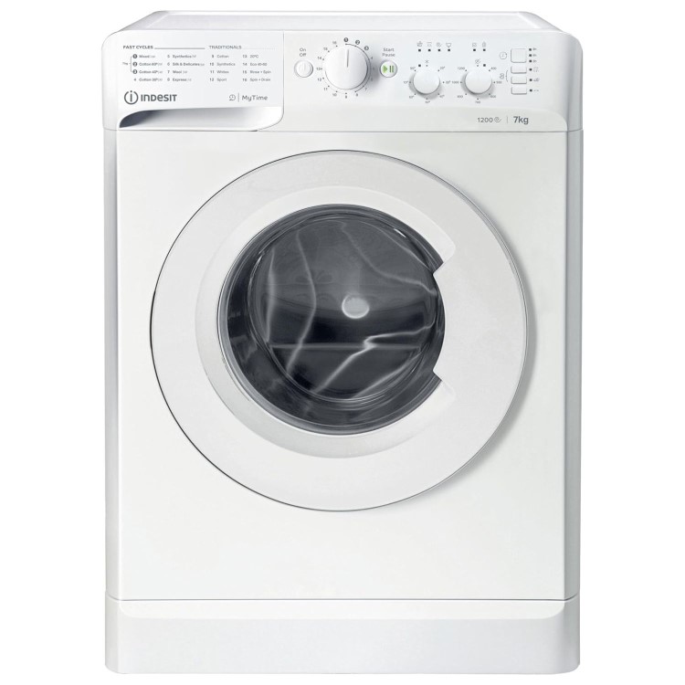 Refurbished Indesit MyTime MTWC71252WUK Freestanding 7KG 1200 Spin Washing Machine White