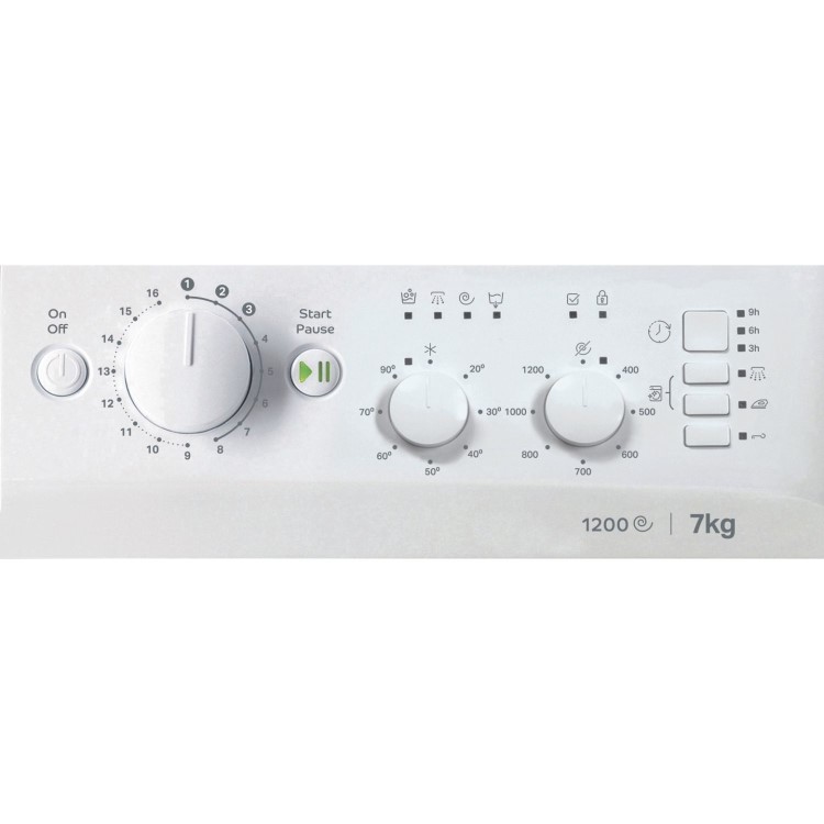 Refurbished Indesit MyTime MTWC71252WUK Freestanding 7KG 1200 Spin Washing Machine White