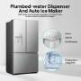 Hisense 634 Litre French Style American Fridge Freezer - Stainless Steel