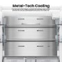 Hisense 634 Litre French Style American Fridge Freezer - Stainless Steel