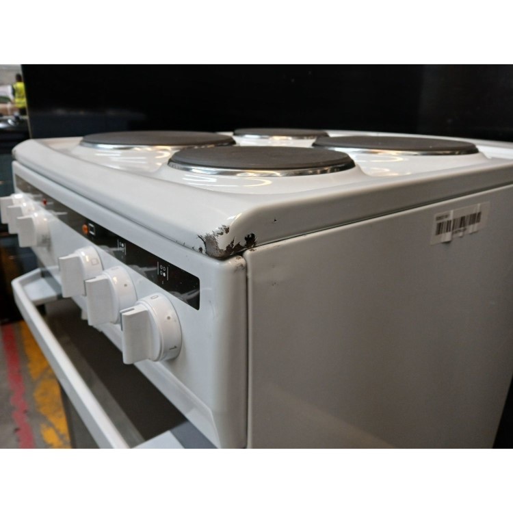 Refurbished Amica 50cm Electric Cooker With Solid Plate Hob - White