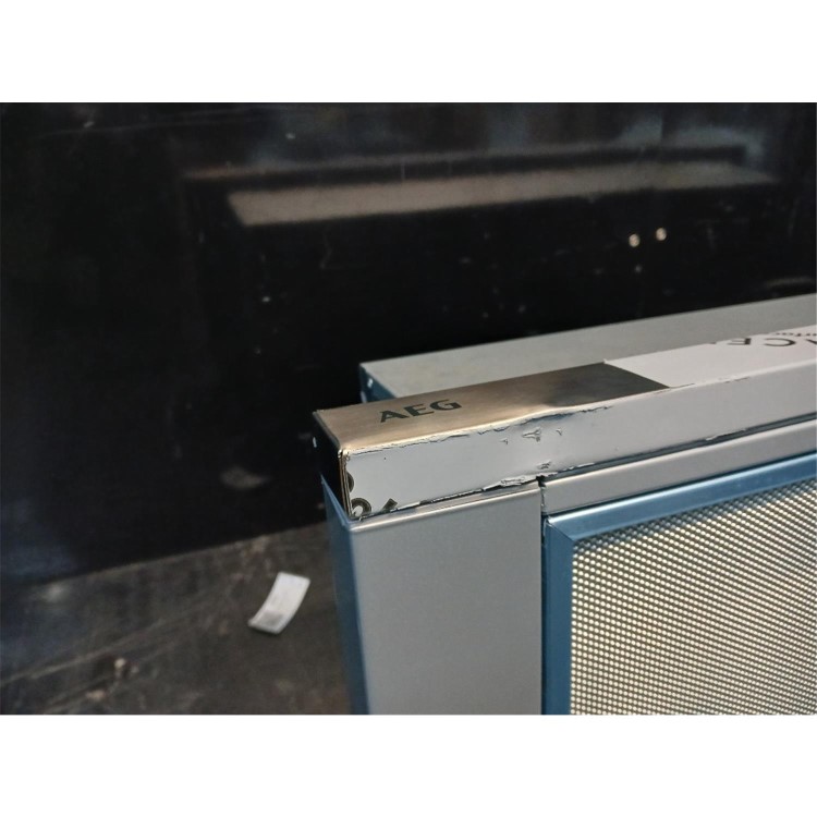 Refurbished 90cm Silver Pull Out Hood, Mechanical Push Buttons, 3 Speeds, LED Lighting, Charcoal filter included (ECFB03)