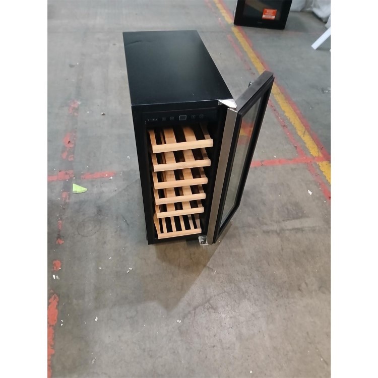 Refurbished CDA 19 Bottle Capacity Single Zone Freestanding 30cm Under Counter Wine Cooler - Stainless Steel