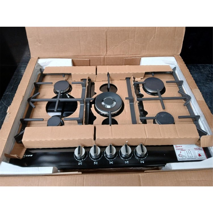 Refurbished Neff N70 75cm 5 Burner Gas Hob - Black
