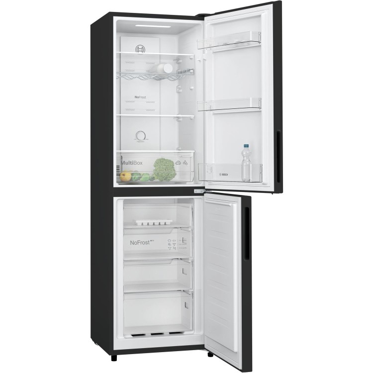Refurbished Bosch Series 2 KGN27NBEAG Freestanding 255 Litre 50/50 Frost Free Fridge Freezer Black