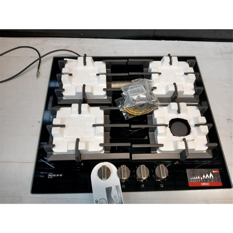 Refurbished Neff N70 59cm Gas on Glass 4 Burner Gas Hob - Black