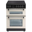 A2/EQRANGE60CDC Refurbished electriQ EQRANGE60CDC 60cm Double Oven Electric Cooker Cream