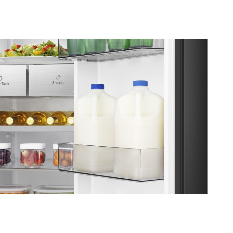 Refurbished Hisense RS818N4TFE Freestanding 632 Litre Frost Free American Fridge Freezer Black