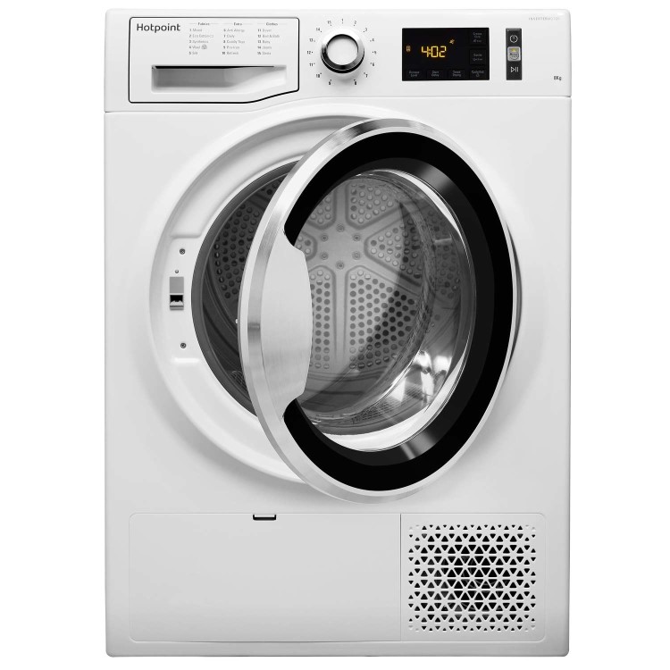 Hotpoint ActiveCare 8kg Heat Pump Tumble Dryer - White - Inverter motor, A++ Rated