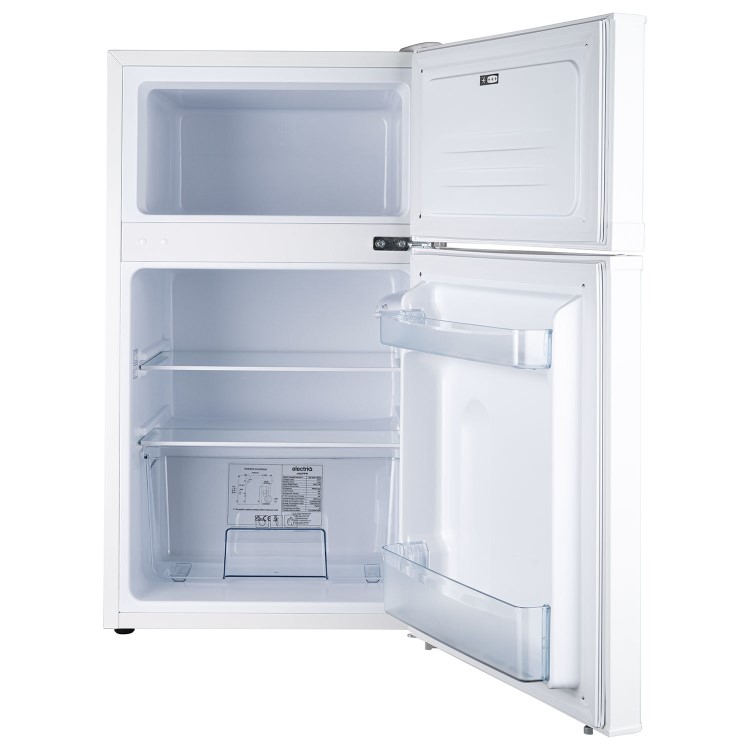 electriQ 80 Litre Under Counter Freestanding Fridge Freezer - White