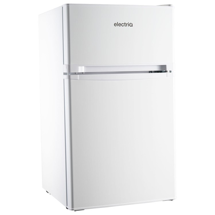 electriQ 80 Litre Under Counter Freestanding Fridge Freezer - White