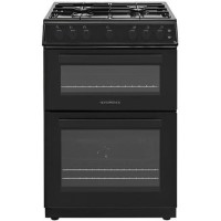 Refurbished Gas Twin Cavity Black LPG Jets Freestanding 60cm Cooker