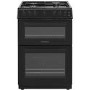Refurbished Gas Twin Cavity Black LPG Jets Freestanding 60cm Cooker