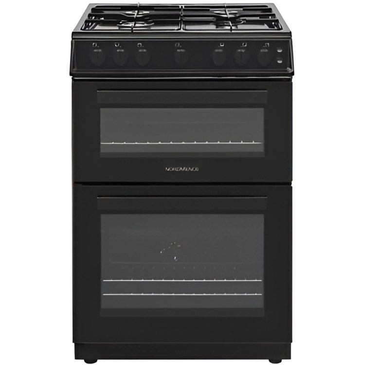 Refurbished Gas Twin Cavity Black LPG Jets Freestanding 60cm Cooker