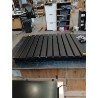 Refurbished - Riace Midnight Black Horizontal Flat Designer Radiator 600x748mm Double Panel 2827 BTU