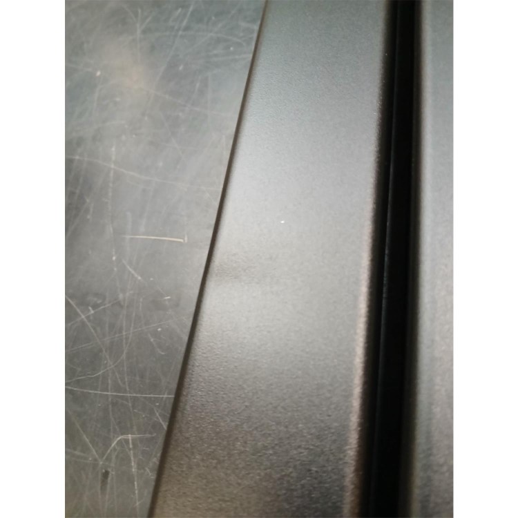 Refurbished - Riace Midnight Black Horizontal Flat Designer Radiator 600x748mm Double Panel 2827 BTU