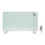 Refurbished electriQ 2000W Smart Designer Glass Panel Heater - Wall Mountable & Bathroom Safe
