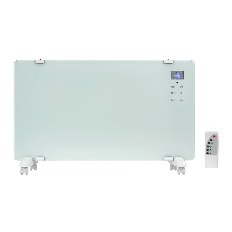 Refurbished electriQ 2000W Smart Designer Glass Panel Heater - Wall Mountable & Bathroom Safe