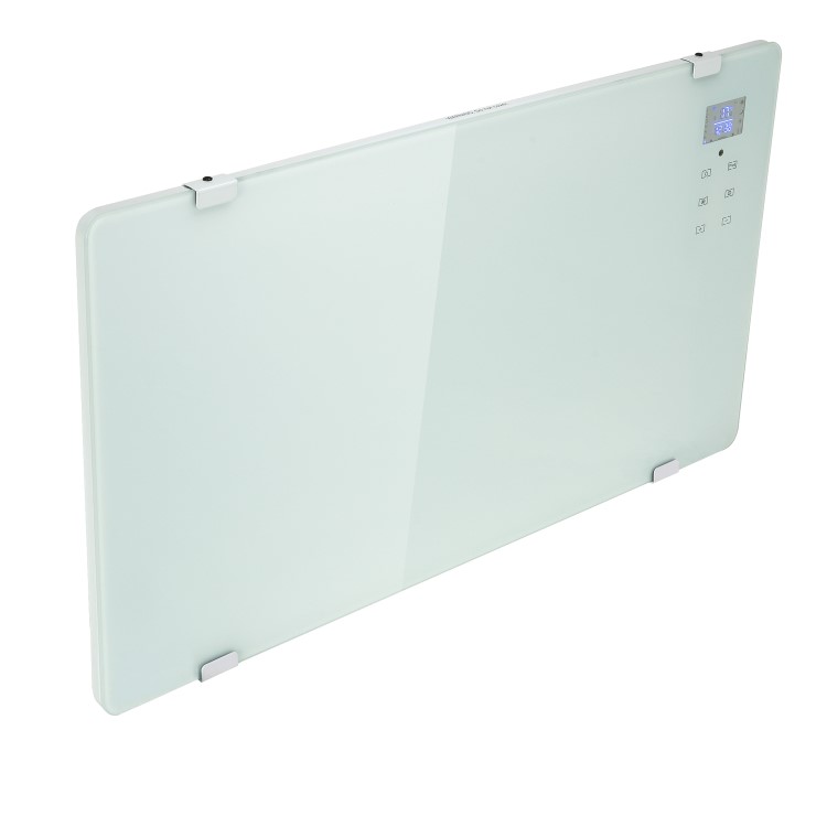 Refurbished electriQ 2000W Smart Designer Glass Panel Heater - Wall Mountable & Bathroom Safe