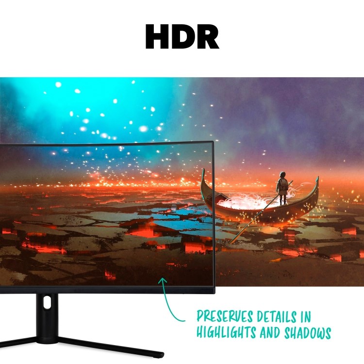 Refurbished electriQ 34" QLED WQHD 180Hz 1ms UltraWide Curved Gaming Monitor