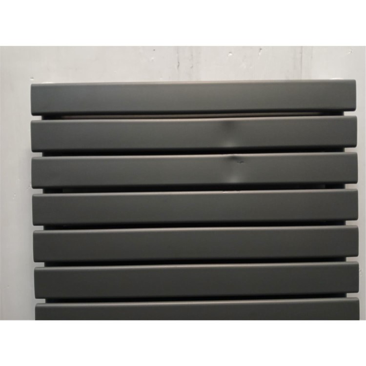 Refurbished - Riace Anthracite Horizontal Flat Designer Radiator 600x884mm Double Panel 3342 BTU