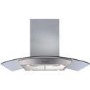Refurbished CDA 90cm Curved Glass Island Cooker Hood - Stainless Steel