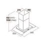 Refurbished CDA 90cm Curved Glass Island Cooker Hood - Stainless Steel
