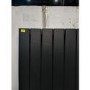 Refurbished - Eco Eleganza Midnight Black Vertical Flat Designer Aluminium Radiator 1600x525mm Double Panel 4724 BTU