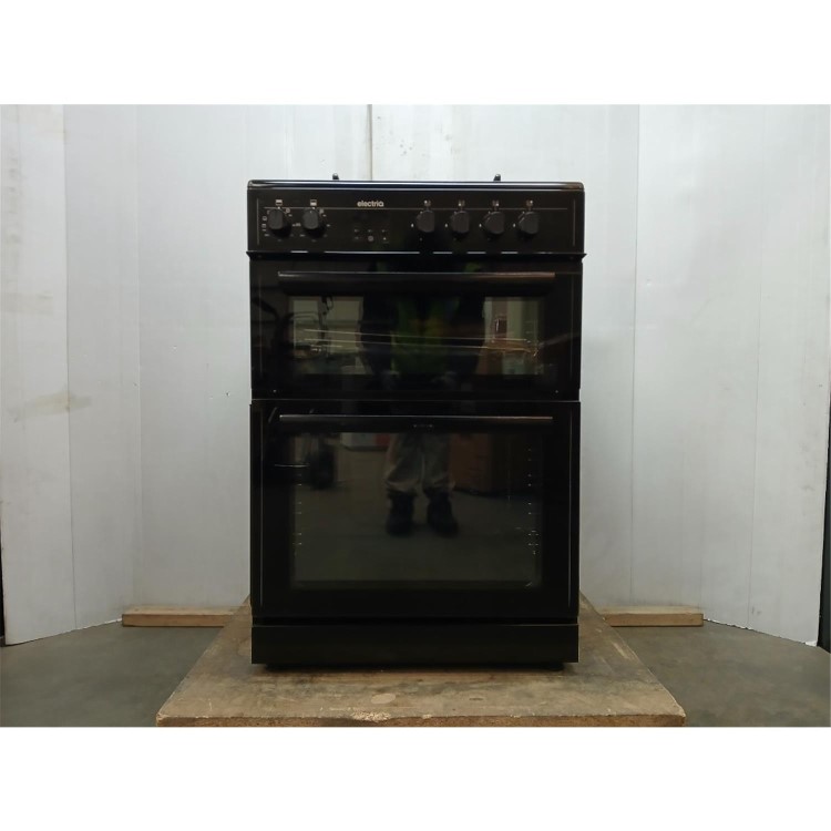 Refurbished electriQ EQDFC360BL 60cm Dual Fuel Cooker - Black