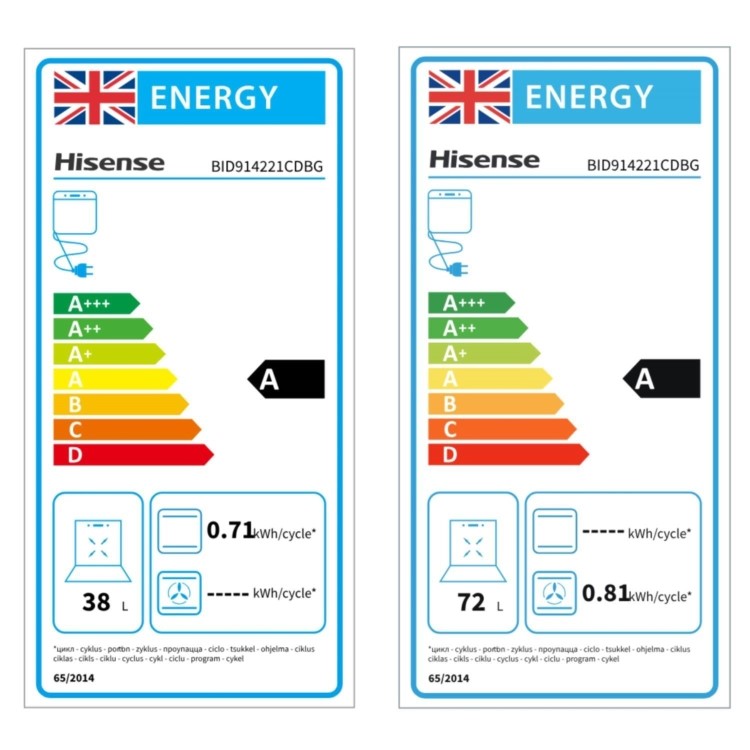 Refurbished Hisense Hi6 Built-In Electric Double Oven - Black