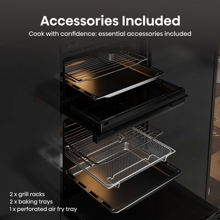 Refurbished Hisense Hi6 Built-In Electric Double Oven - Black