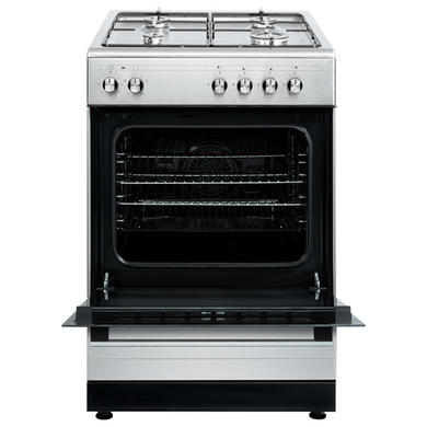 Refurbished electriQ 60cm Dual Fuel Single Oven Cooker - Stainless Steel