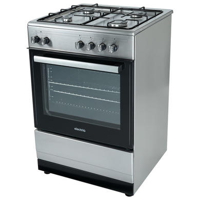 Refurbished electriQ 60cm Dual Fuel Single Oven Cooker - Stainless Steel