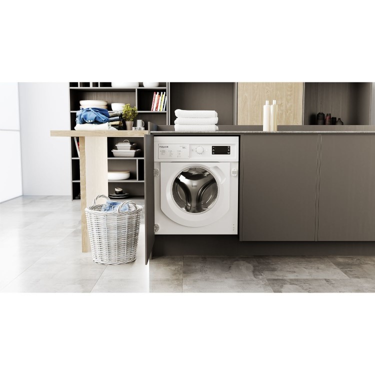 Refurbished Hotpoint Anti-Stain 9kg Wash 6kg Dry 1400rpm Integrated Washer Dryer - White