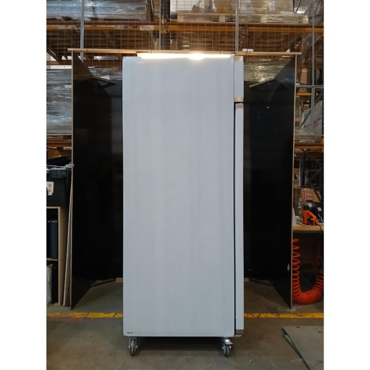 Refurbished Hamoki GN1410BT Double Door Stainless Steel Freezer -  1375ltr Gross Capacity - GN2/1 - Ventilated Cooling - Fitted Castors