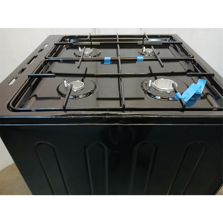 Refurbished Gas Twin Cavity Black LPG Jets Freestanding 60cm Cooker